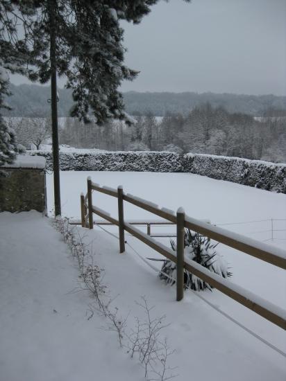 la carrière sous la neige