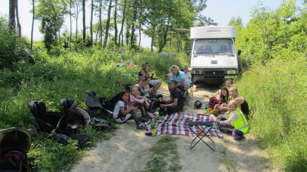 Premiére pause déjeuner à l'aller  bien meritée!